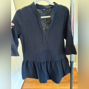 MONROW black gauze dress cover up M